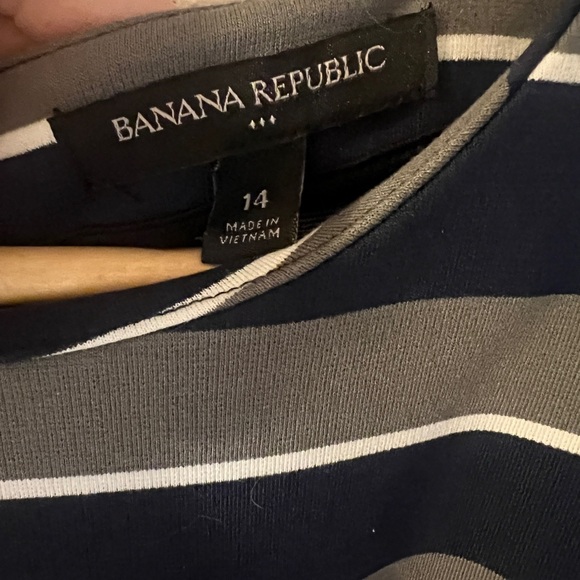 Bananna Republic Striped Navy and Grey Dress - Picture 4 of 7